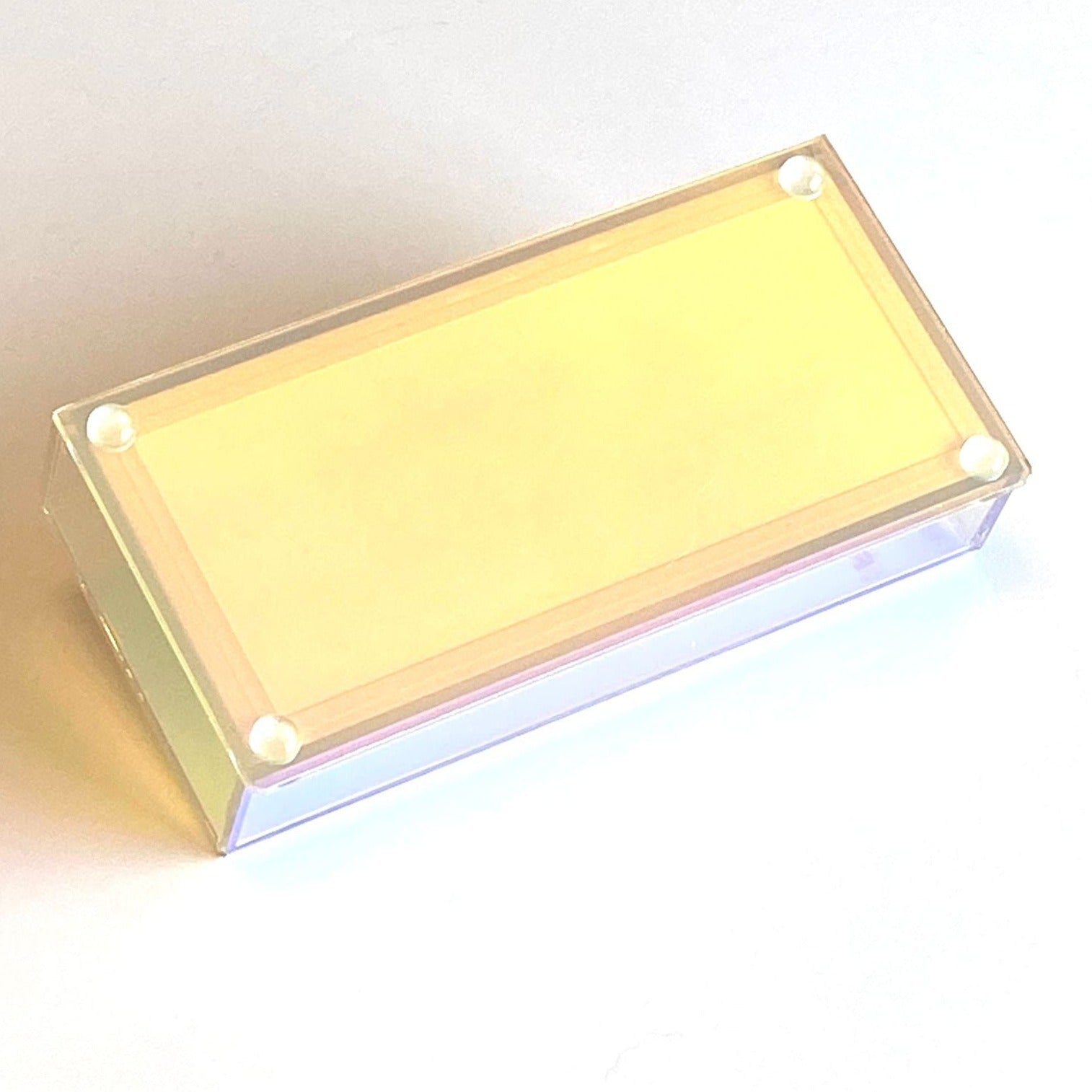 White Lash Tile with Mirrored Pearlescent Storage Case - Pack of 5